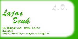 lajos denk business card